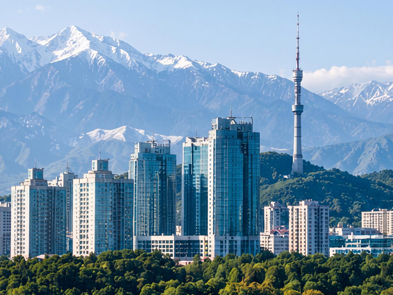 阿拉木图城市天际线
